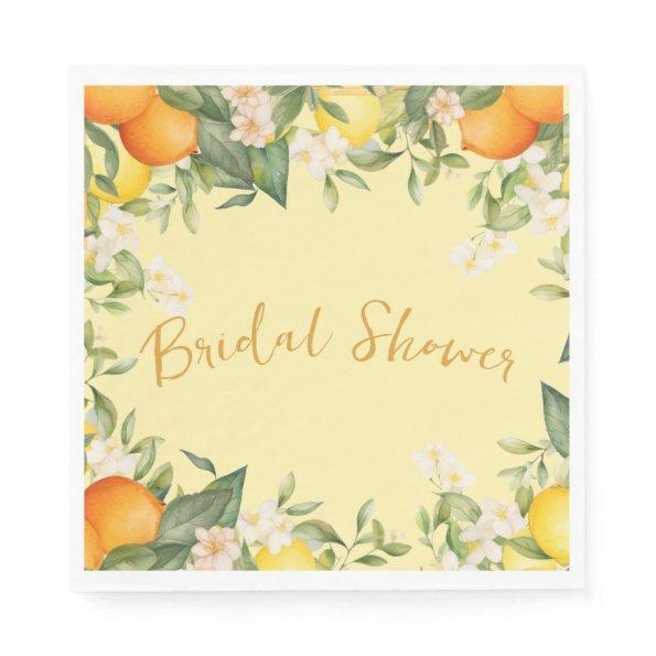 Lemons Oranges Citrus Floral Napkins