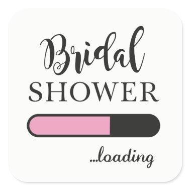 Bridal Shower Loading Fun Party Pink Team Stickers