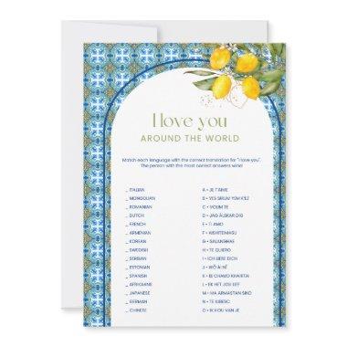 Bridal Shower Love Around The World Game Invitations