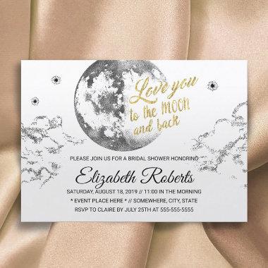Bridal Shower Love You To the Moon & Back Invitations