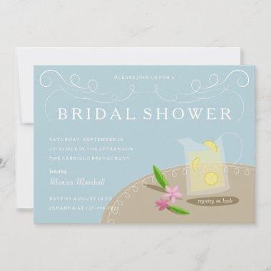 Bridal Shower Luncheon Lemonade Pitcher Invitations