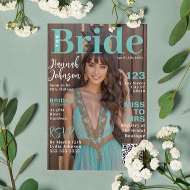 Bridal Shower Magazine Cover Invitations