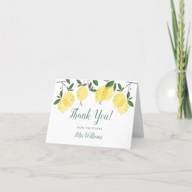 Bridal Shower Main Squeeze Lemon Thank You Invitations