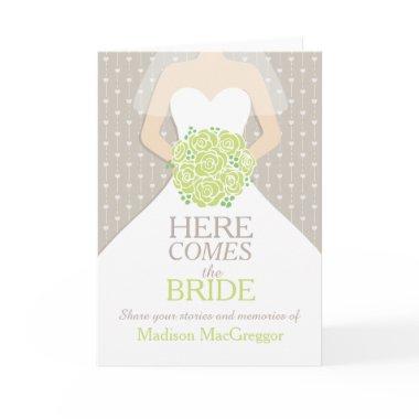 Bridal shower memories and stories keepsake Invitations