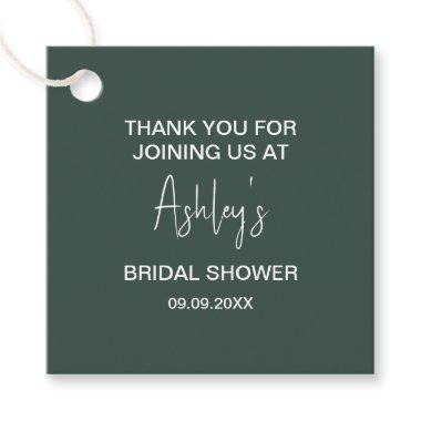 Bridal Shower Mid-Century Modern Faded Pink Green Favor Tags