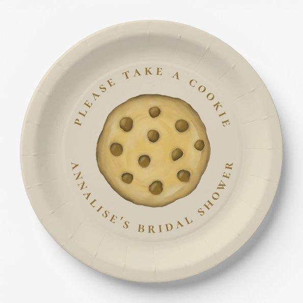 Bridal Shower Minimalist Cute Please Take A Cookie Paper Plates