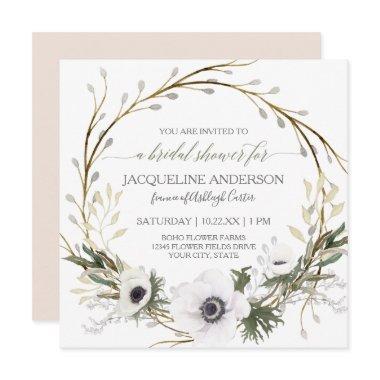 Modern Anemone Blush Pink Eucalyptus