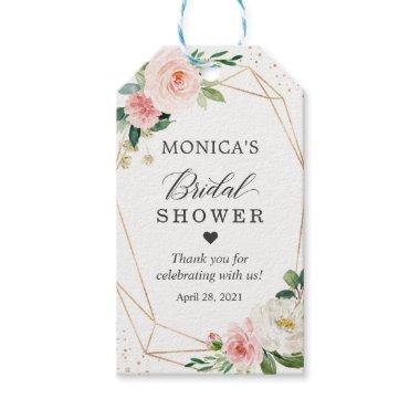 Bridal Shower Modern Romantic Blush Pink Floral Gift Tags