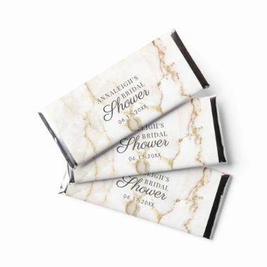 Modern Script Gold Marble Pattern Hershey Bar Favors