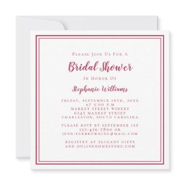 Modern Square Elegant Magenta Red