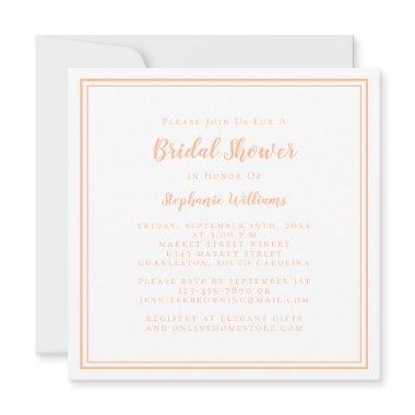 Modern Square Elegant Peach White