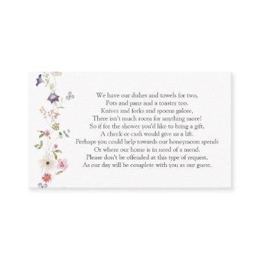 Bridal Shower Money Request Enclosure Invitations