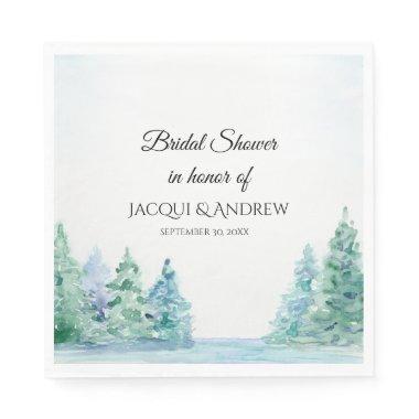 Mountain Pines Lakeside Watercolors Napkins