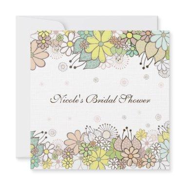 Bridal Shower Natural White Custom Invitations