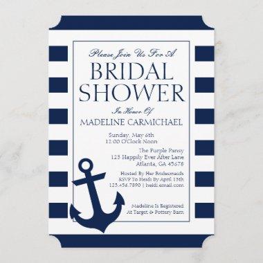 Bridal Shower | Nautical Stripes Invitations