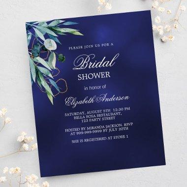 navy blue greenery budget