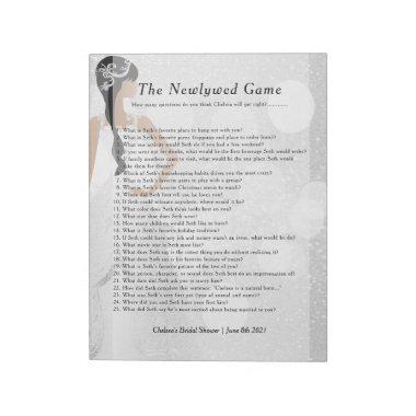 Bridal Shower Newlywed Game - White Glitter 👰 Notepad