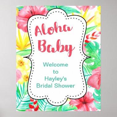 Bridal Shower or Bachelorette Sign- Luau Theme Poster