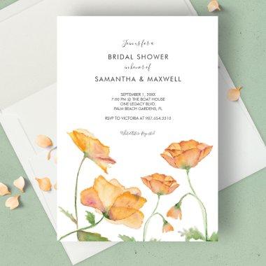 Orange Floral Watercolor