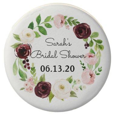 Bridal Shower Oreo Favor Maroon Flower