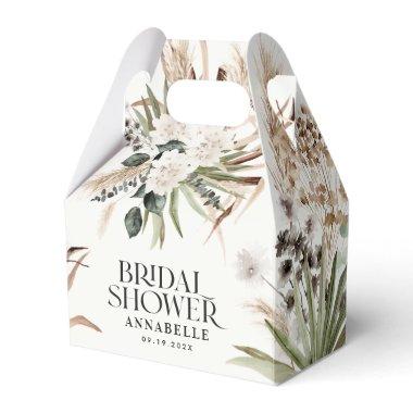 Bridal shower pampas black modern boho party favor favor boxes