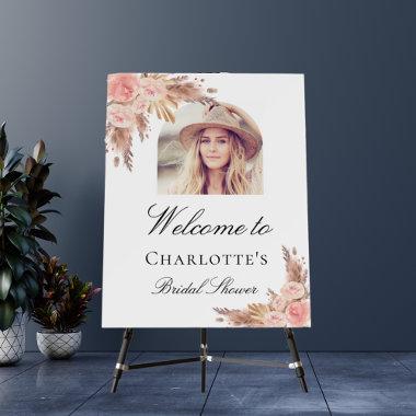 pampas grass blush pink arch photo Foam Board