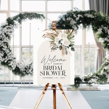 Bridal shower pampas grass modern boho elegant foam board