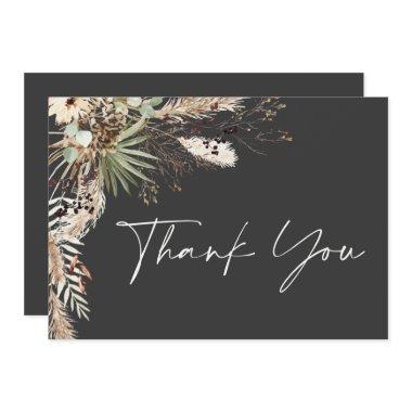 Bridal shower pampas grass modern boho elegant thank you Invitations