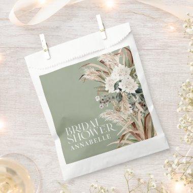 Bridal shower pampas grass modern boho party favor favor bag