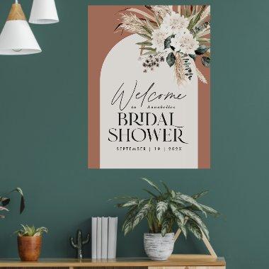 pampas grass modern terracotta chic poster
