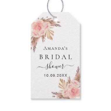 pampas grass rose biush thank you Gift Tags