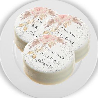 pampas grass rose gold bubbly Chocolate Covered Oreo