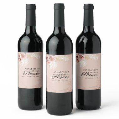 Pampas Grass Terracotta Script Wine Label