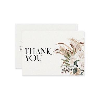 pampas grass white natural thank you note