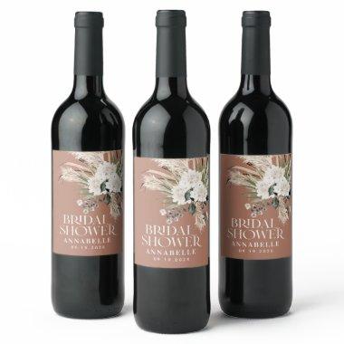 pampas terracotta modern elegant wine label