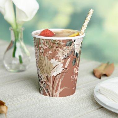 pampas terracotta modern party favor paper cups