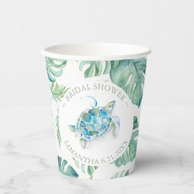Paper Cups Tropical Sea Turtle
