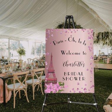 Paris blush eiffel tower welcome Foam Board