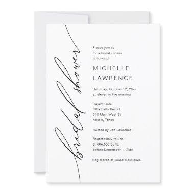 Bridal Shower Party Celebration, Modern Romantic Invitations