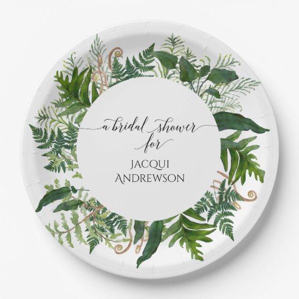 Party Ferns | Emerald Forest Foliage Paper Plates