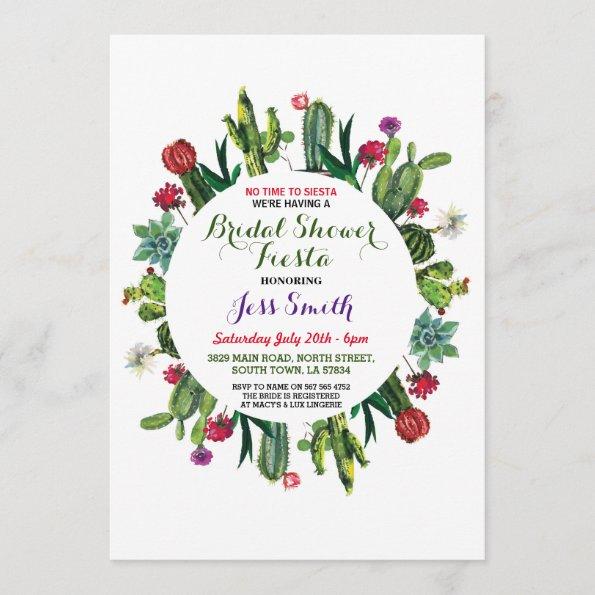 Bridal Shower Party Fiesta Cactus Mexican Invite