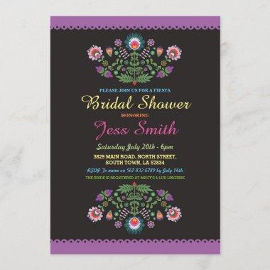 Bridal Shower Party Fiesta Mexican Floral Invite
