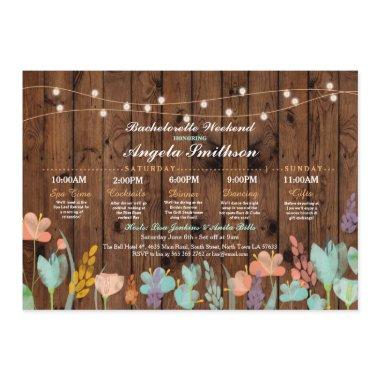 Bridal Shower Party Floral Itinerary Bachelorette Program