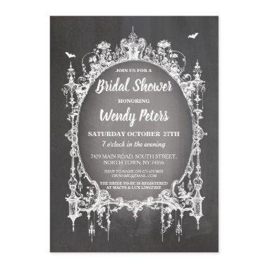 Bridal Shower Party Gothic Frame Halloween Invite