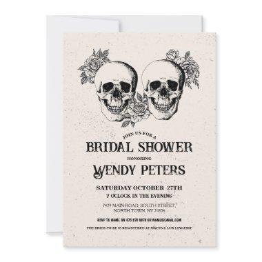 Party Gothic Skull Halloween Invite