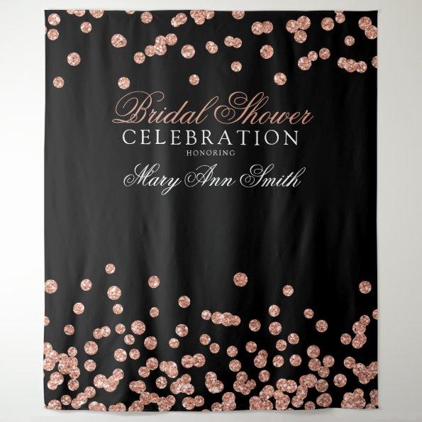 Bridal Shower Party Rose Gold Confetti Backdrop