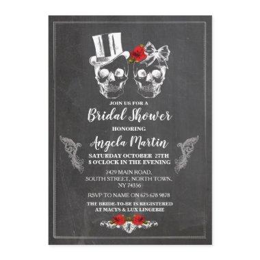 Party Rose Skull Halloween Invite