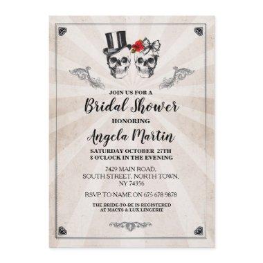 Party Rose Skull Halloween Invite