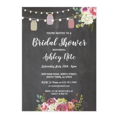 Party Rustic Jars Floral Invite