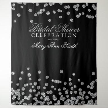 Bridal Shower Party Silver Confetti Tapestry